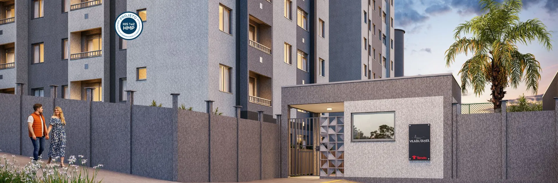 Fachada do empreendimento Vila Butantã – lançamento da Construtora Tenda na Zona Oeste de São Paulo